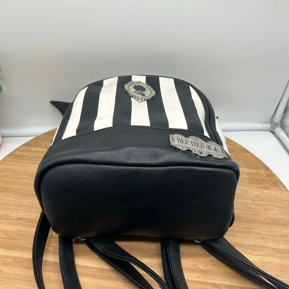 Beetlejuice Striped Mini‎ Backpack - BoxLunch Exclusive.